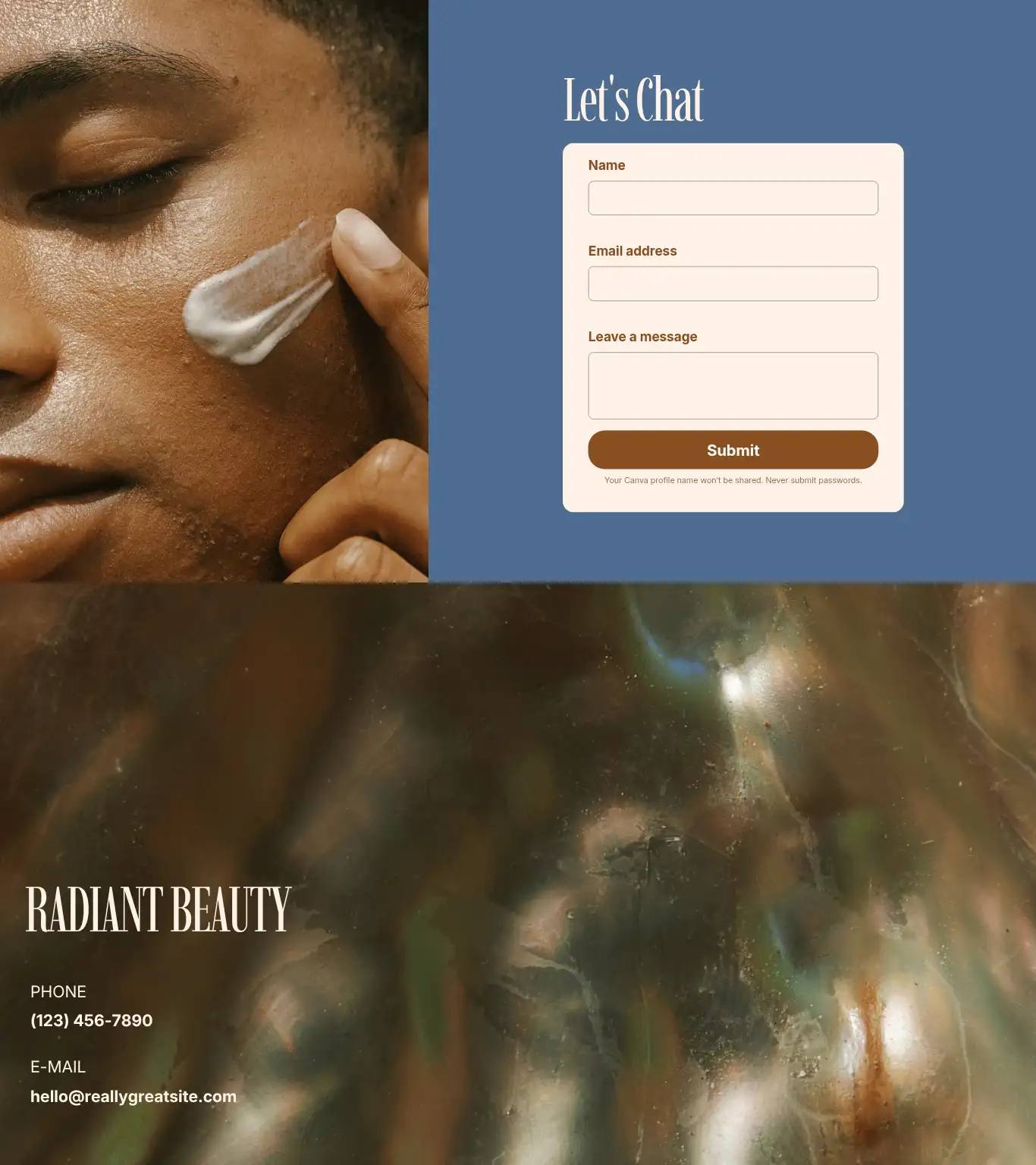 Radiant Beauty Contact