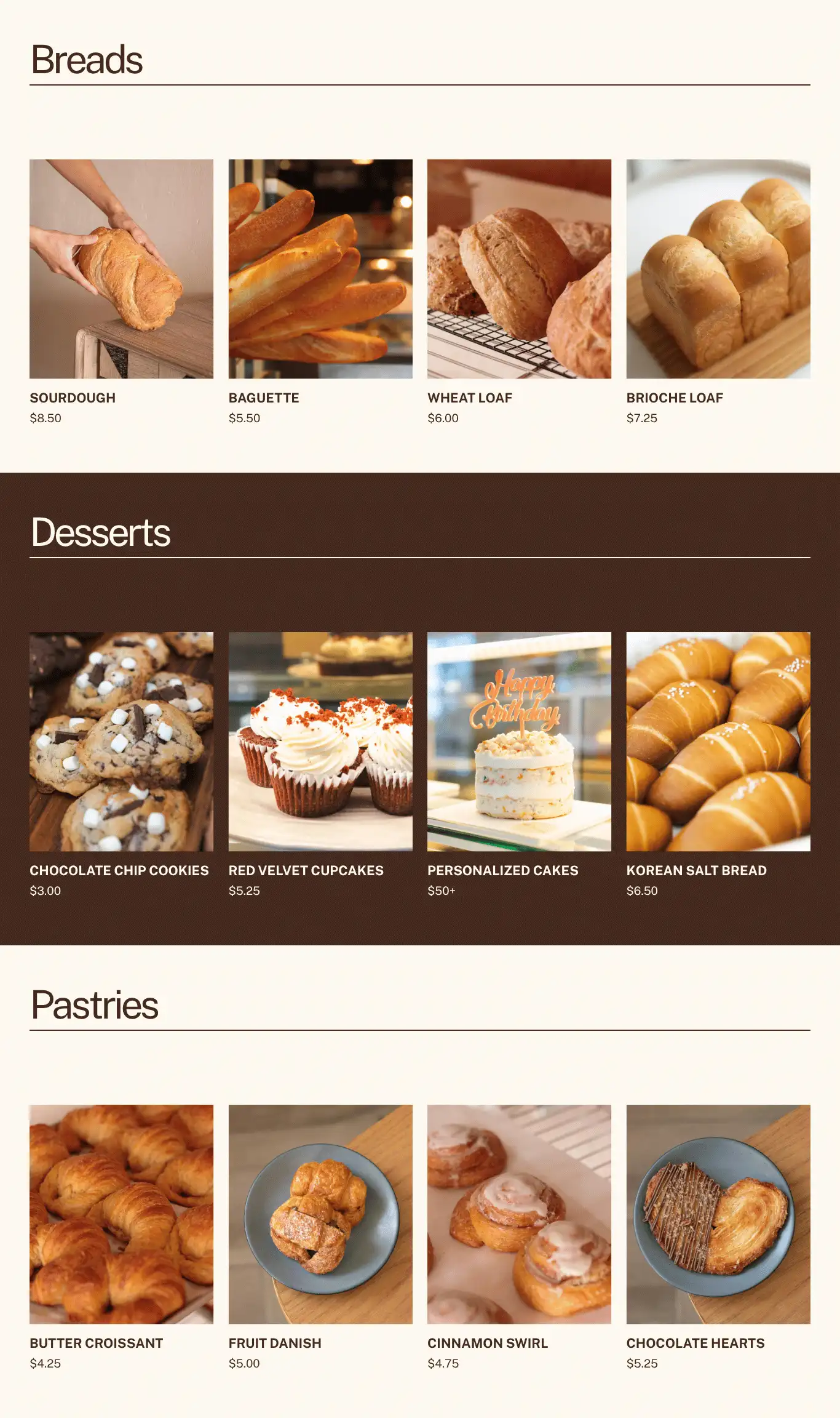 Fresh Bakery Creations