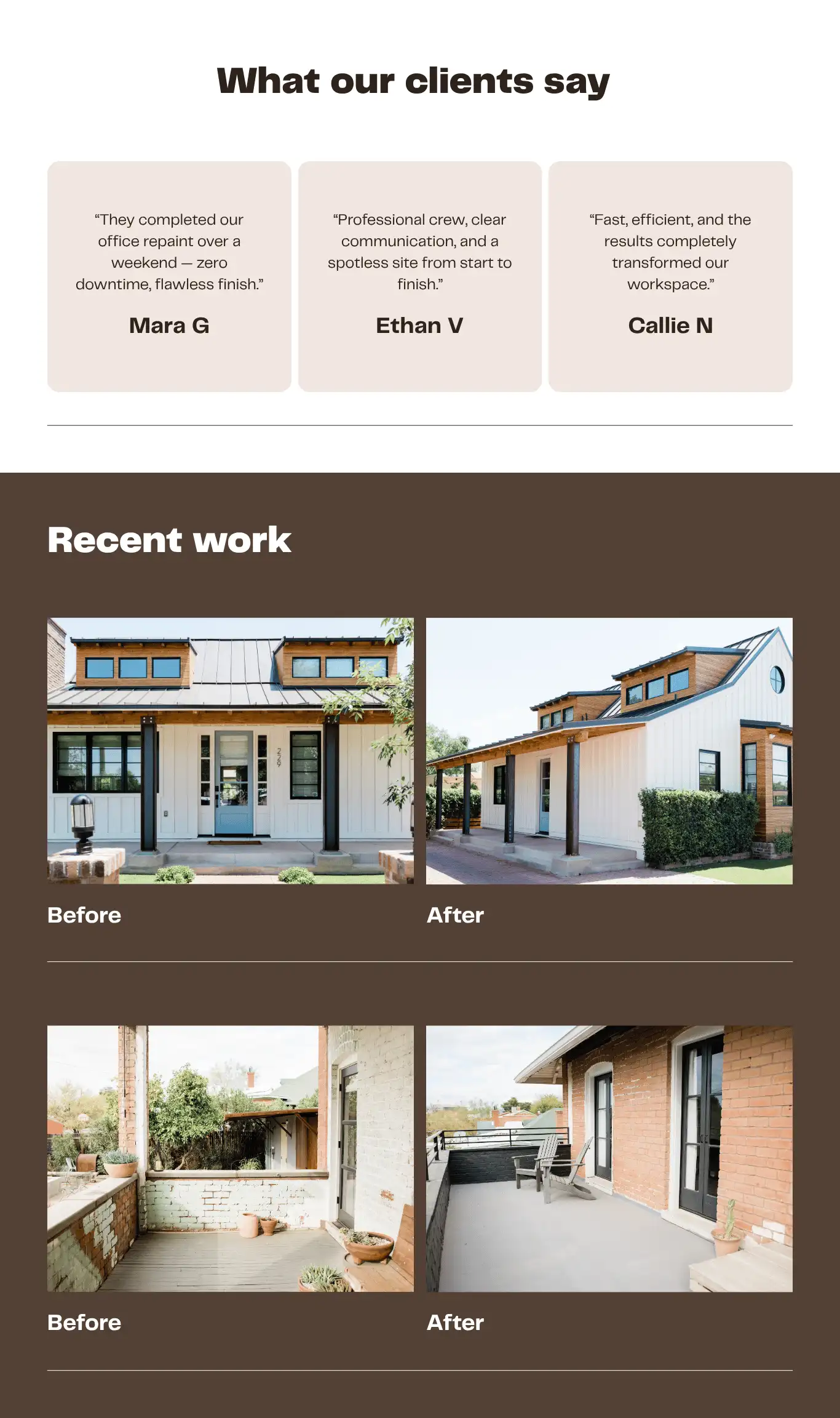 Urban Properties Testimonials
