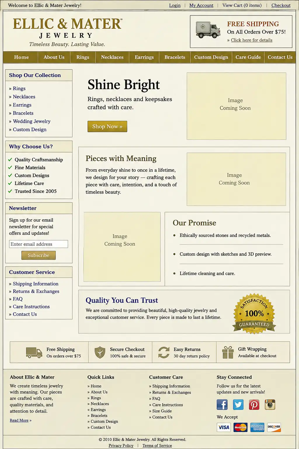 Original website, before redesign